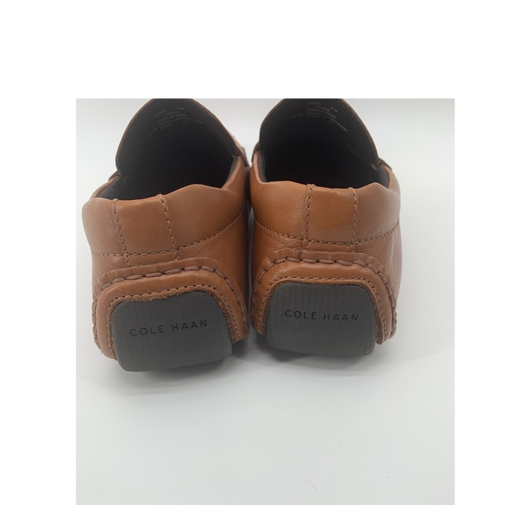 Cole Haan Mens Grandseries Tan Leather Perforated Penny Loafer Drivers C36653 7M - Picture 4 of 8